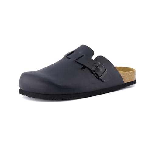 CUSHIONAIRE Hana Slip-On Buckle Clog Wide Width Cork Footbed