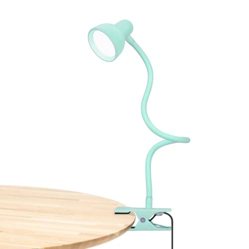 3 Color Modes Dimmable Reading Light for Bed with Gooseneck Clamp Desk Lamp