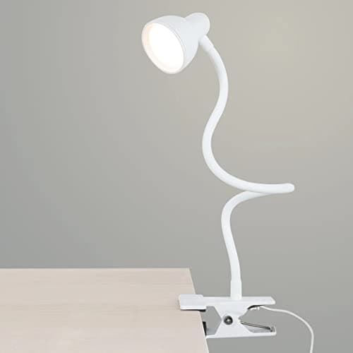 3 Color Modes Dimmable Reading Light for Bed with Gooseneck Clamp Desk Lamp