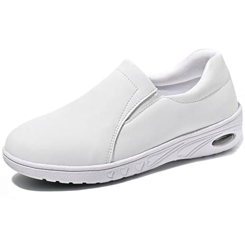 Women's Lightweight Comfortable Waterproof Slip-On Nurse Shoes for Work and Food Service