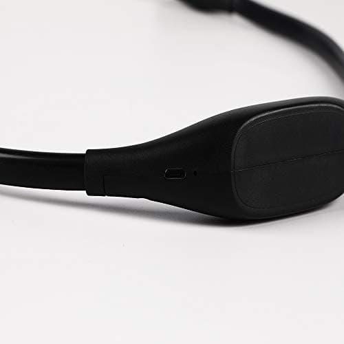 4 LED Black Neck Book Light, 2 Brightness Settings, USB Rechargeable for Reading in Bed