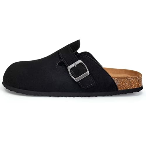 Torotto Women's Arch Support Suede Slip-On Potato Shoes with Buckle