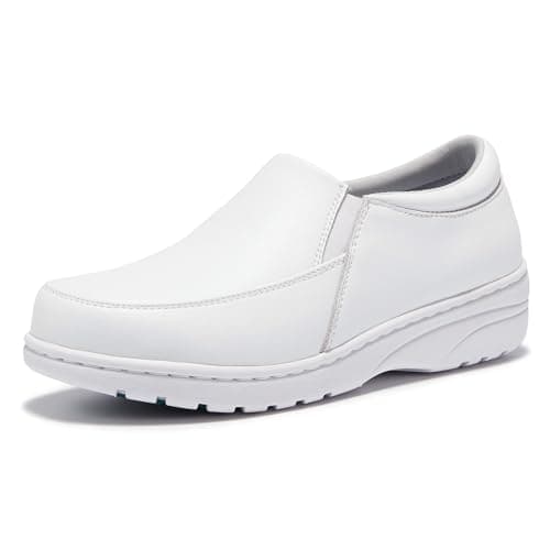PEDASVON Women's Extra Wide Width Lightweight Slip Resistant Work Shoes