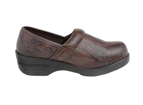 CUSHIONAIRE Women's Claire Slip-On Clog, Vegan Leather, Memory Foam Comfortheel