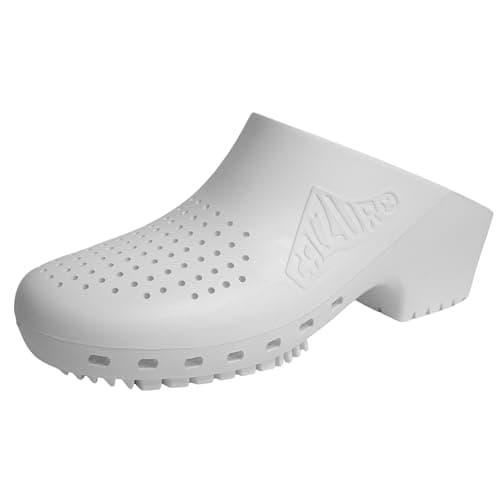 CALZURO Classic Work Clogs with Holes - Non-Slip Autoclavable Kitchen and Nursing Shoes
