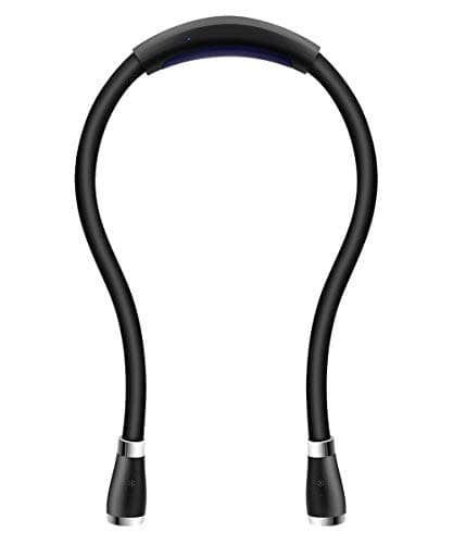 USB Rechargeable Bedside Reading Lamp, 4 LED, 4 Brightness Levels, Hands-Free for Night Jogging (Blue)