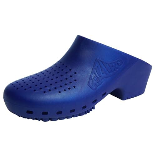 CALZURO Classic Work Clogs with Holes - Non-Slip Autoclavable Kitchen and Nursing Shoes