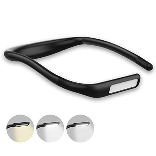 Upgraded Neck Reading Light: Rechargeable LED Book Light with Stepless Brightness Control