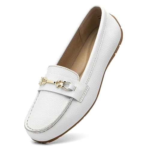 KORDAL Women's Lightweight & Comfortable Leather Loafers for Casual & Business