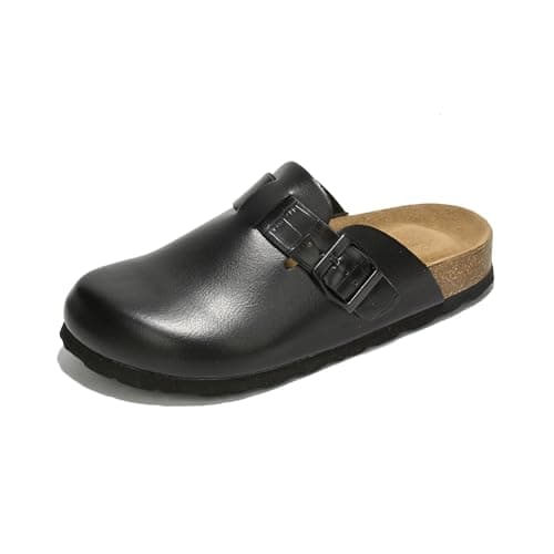 Project Cloud Women's Genuine Suede Footbed Memory Foam Arch Support Clog Slippers (Benton)