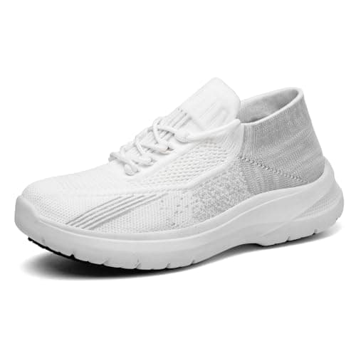 White Non-Slip Shoes for Women's Work in Food Service