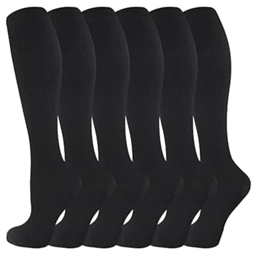 Best Knee High Compression Socks 20-30 mmHg for Running, Nurses & Travel