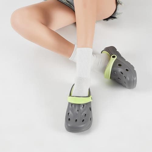 Womens Mens Arch Support Clogs with Removable Insoles Non-Slip Beach Slippers