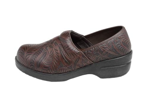 CUSHIONAIRE Women's Claire Slip-On Clog, Vegan Leather, Memory Foam Comfortheel