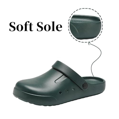 Nicely Cushioned Mens & Womens Garden Slippers for Outdoor Beach Lightweight Breathable Slip-On Comfort