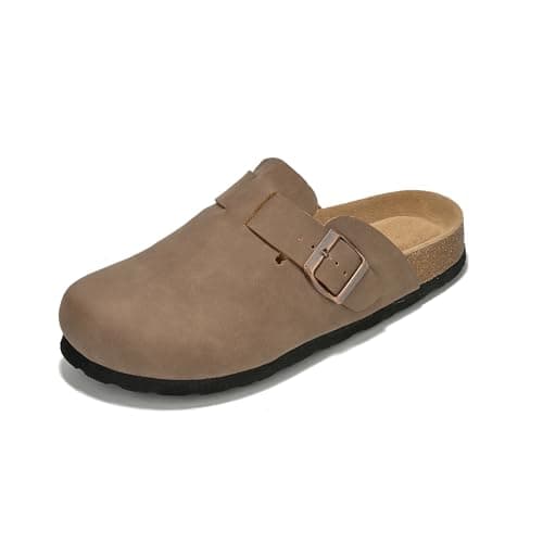 Project Cloud Women's Genuine Suede Footbed Memory Foam Arch Support Clog Slippers (Benton)