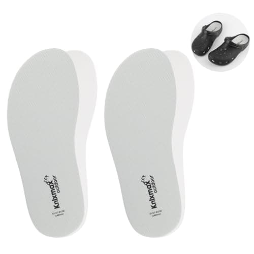Ultra-Thin Crocs Insoles for Comfort, Gardening, Nursing, Chef, Waterproof Boots Size 7/EU40 Grey