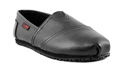 Laforst Froggee Women's Leather Nonslip Slip-On Flat for Servers & Nurses+Free Socks