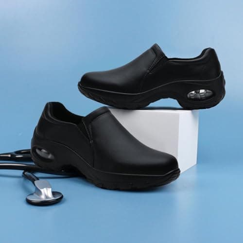 Women's Lightweight Slip Resistant Nursing Shoes for Food Service Comfort