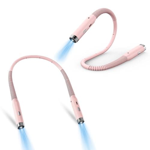 3-Level Brightness Neck Reading Light - Hands-Free, Rechargeable, Perfect for Reading, Knitting, Camping, Black