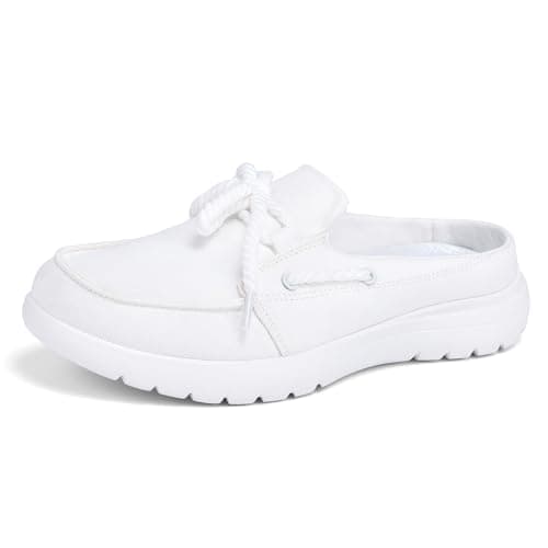 Buyrew Women's Comfortable Knit Canvas Clogs with Arch Support