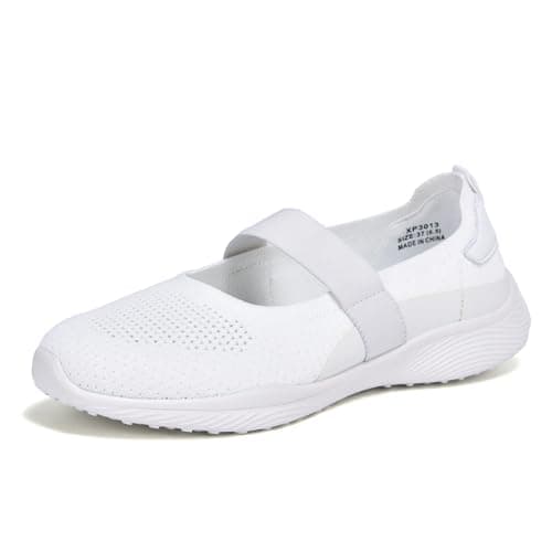 HONHOLD Women's Comfortable Knit Mary Jane Flat Shoes with Arch Support