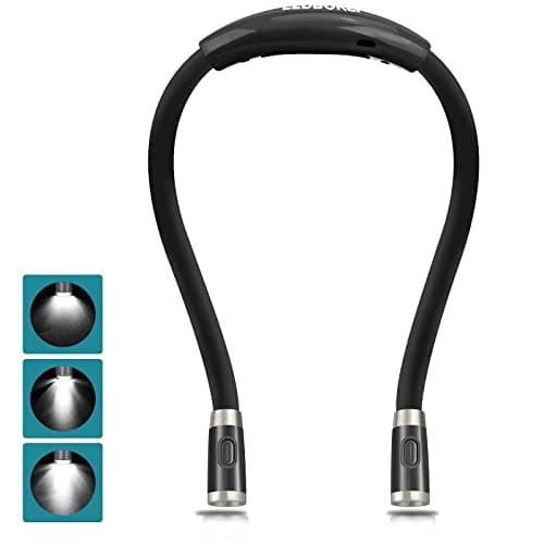 Rechargeable LED Neck Reading Light for Bedtime Reading (2 Pack)…