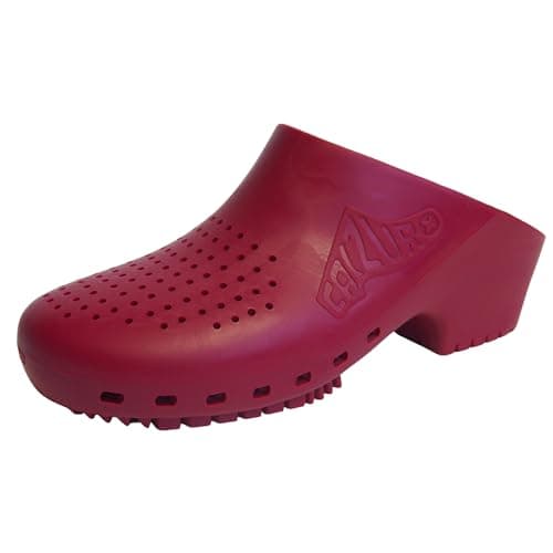 CALZURO Classic Work Clogs with Holes - Non-Slip Autoclavable Kitchen and Nursing Shoes
