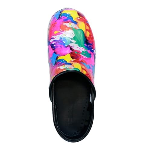 BJORK Swedish Comfort Women's Printed Leather Clogs