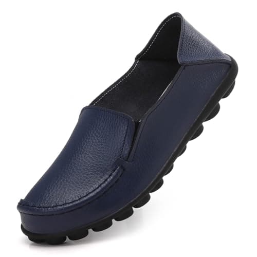 ANYUETE Women's Comfortable Leather Flat Loafers