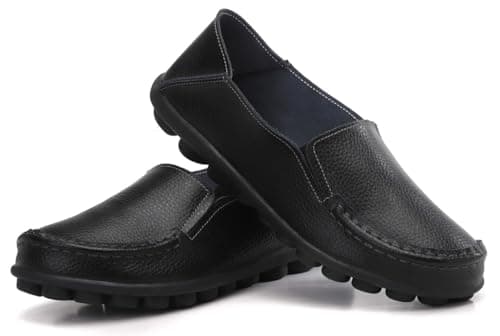 ANYUETE Women's Comfortable Leather Flat Loafers