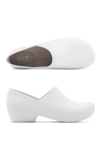 KESWI Women's Classic Clog – Comfortable, Water & Slip Resistant, Eco Friendly Work Shoes