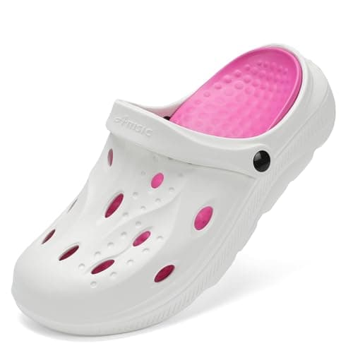 Womens Mens Arch Support Clogs with Removable Insoles Non-Slip Beach Slippers