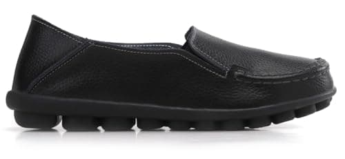 ANYUETE Women's Comfortable Leather Flat Loafers
