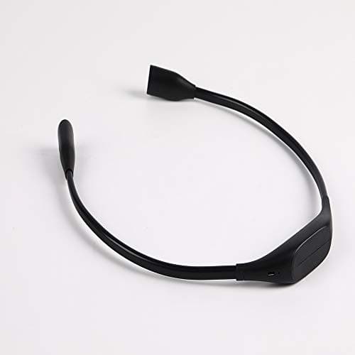 4 LED Black Neck Book Light, 2 Brightness Settings, USB Rechargeable for Reading in Bed