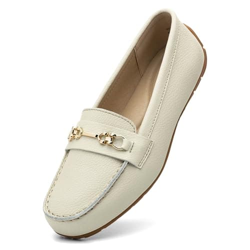 KORDAL Women's Lightweight & Comfortable Leather Loafers for Casual & Business