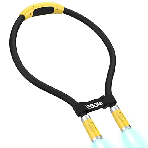 LED Neck Reading Light for Bedtime Reading (Black)