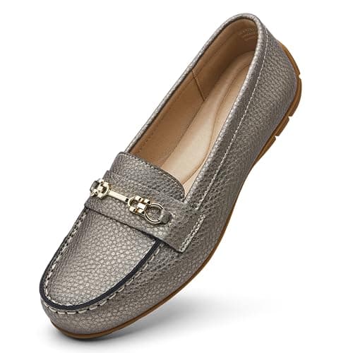 KORDAL Women's Lightweight & Comfortable Leather Loafers for Casual & Business