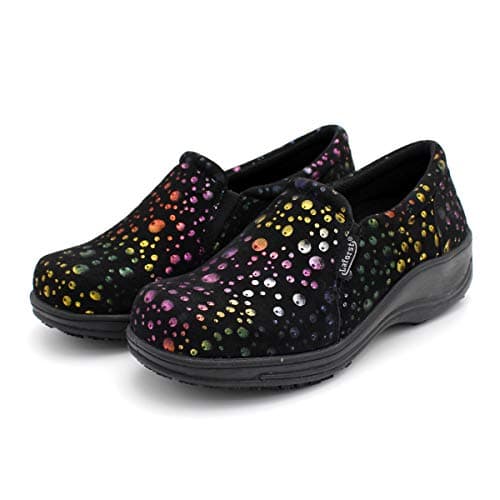Womens Leather Slip Resistant Nursing Work Clogs