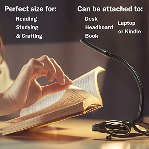 BaHoki Essentials Rechargeable LED Clip Lamp - Bedtime Reading Light