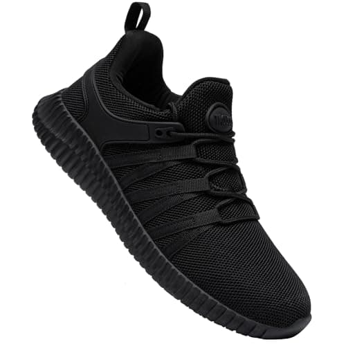 Women's Non-Slip Black Slip-On Walking Shoes for Restaurant Kitchen