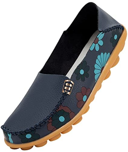 ANYUETE Women's Comfortable Leather Flat Loafers