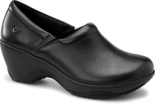 Nurse Mates Bryar Shoes - Full-Grain Leather, Slip-Resistant, Comfort Support, Black