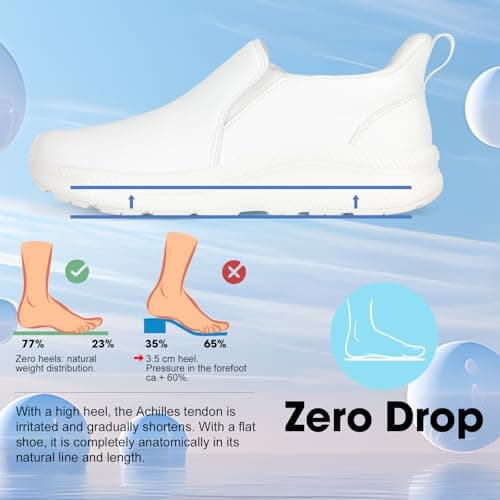 ZOVE Ultra Wide Toe Box Waterproof Nursing Shoes for Women