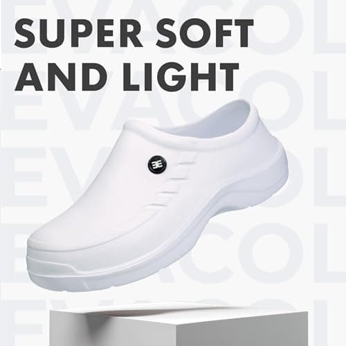 Evacol Non-Slip Men's Slip-On Work Clogs, Comfortable & Durable