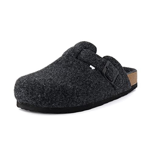 CUSHIONAIRE Hana Slip-On Buckle Clog Wide Width Cork Footbed