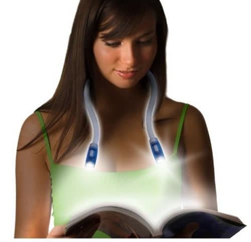 Black Hands-Free LED Reading Light for Neck Hug