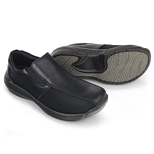 Hawkwell Pro Women's Leather Nursing Shoes for Bunions - Lightweight Slip Resistant Orthotic Work Shoes