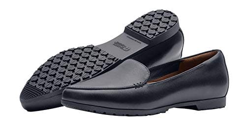Womens Non-Slip Loren Flats, Black, Comfortable Work Shoes