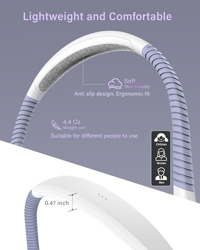 Vekkia Retractable Neck Reading Light for Bed, 2 Color 5 Brightness, Rechargeable